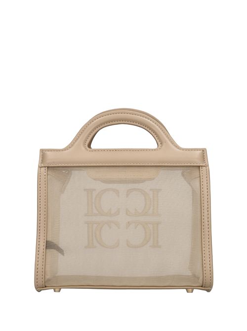 Borsa Square in tessuto ed ecopelle LA CARRIE | 141M-HS-590-WCSBEIGE